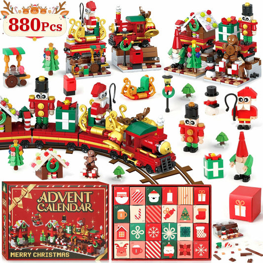 Advent Calendar 2024 Building Blocks Toys 24 Boxes Christmas Countdown