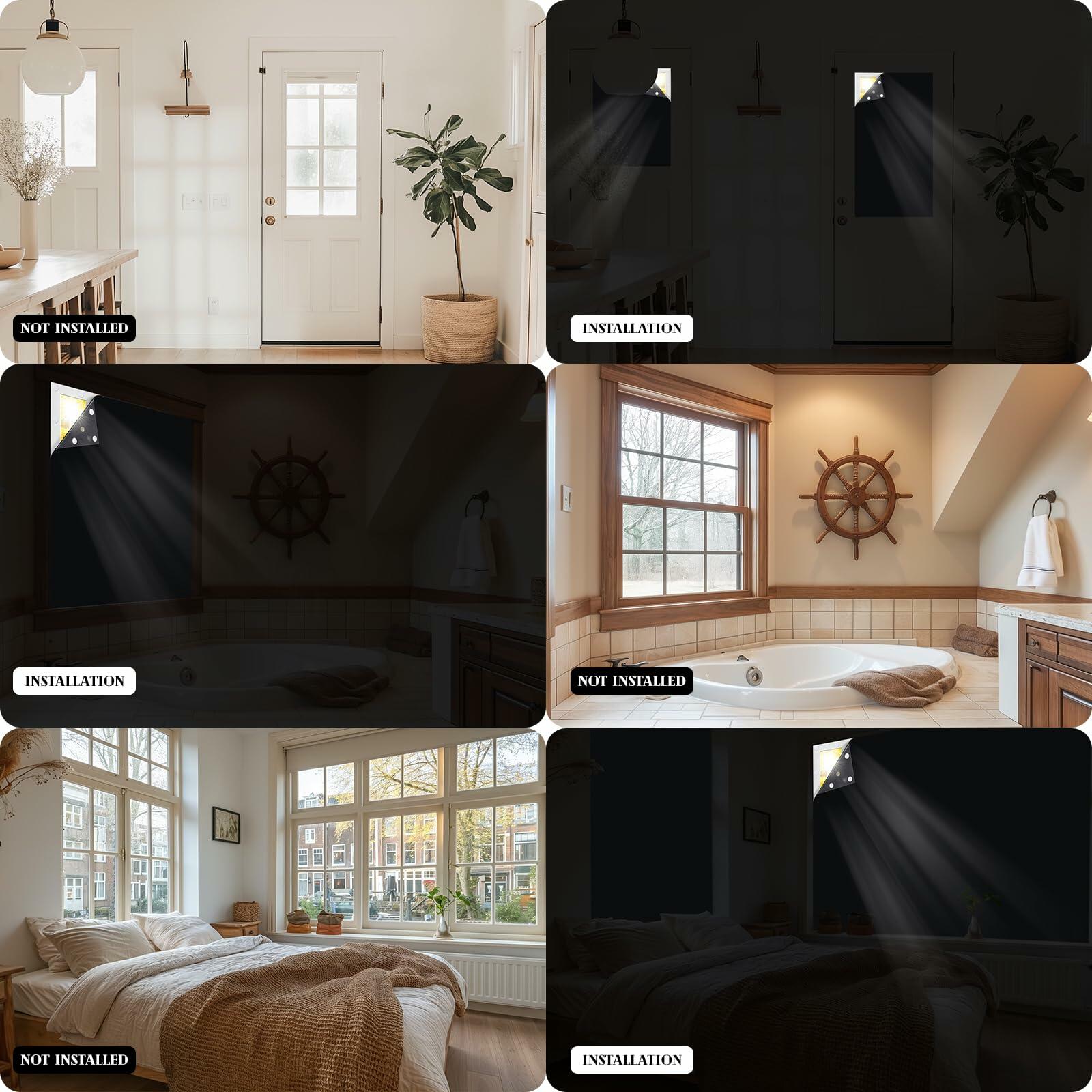 Jilron Blackout Curtain Beige 55x40in Portable Light Blocking 1 Pc