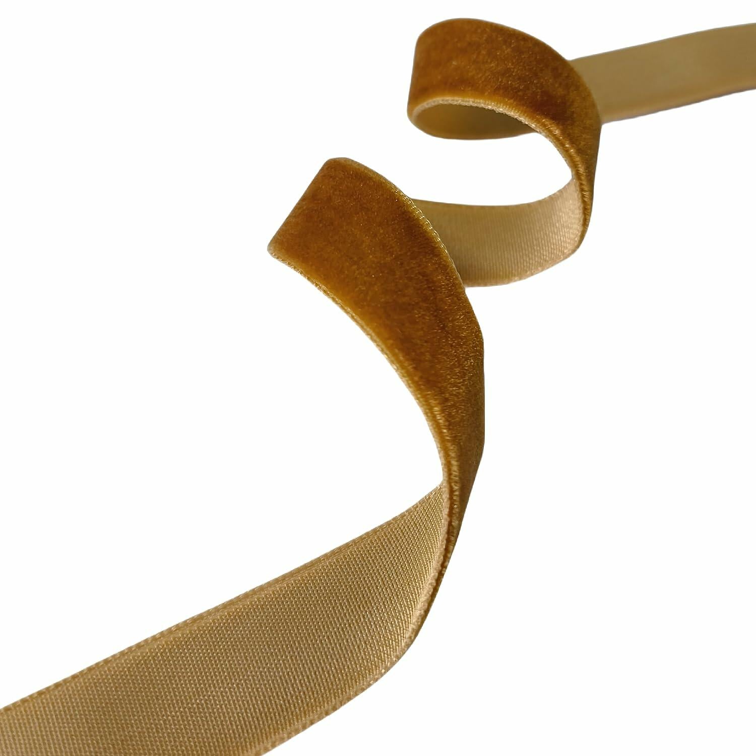 Abbaoww Velvet Ribbon Brown 5/8 Inch Single Face 25 Yards Craft DIY