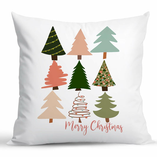 Jvpke Christmas Tree Pillow Covers 18x18 Colorful Farmhouse Xmas Decor