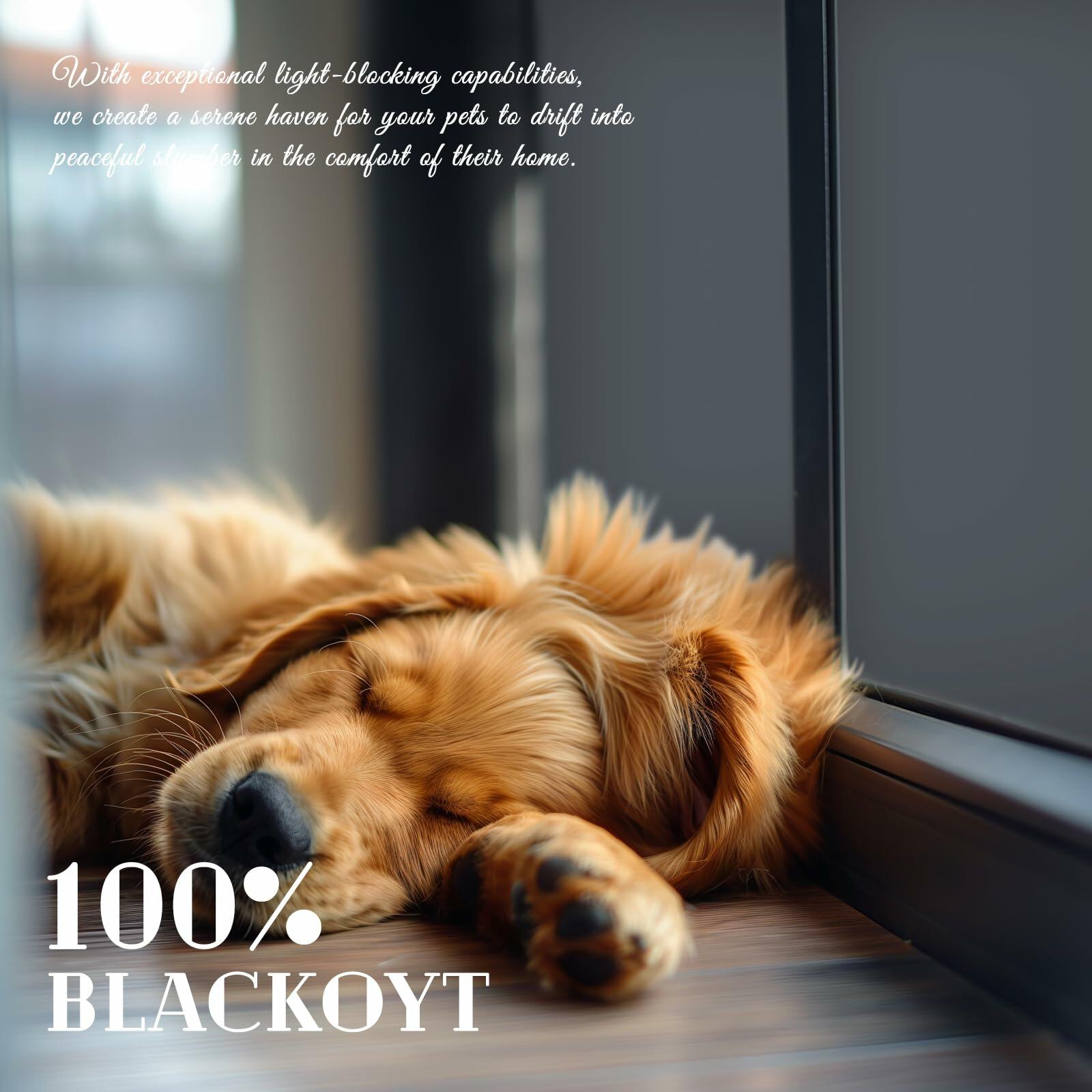 Jilron Blackout Curtain Beige 55x40in Portable Light Blocking 1 Pc