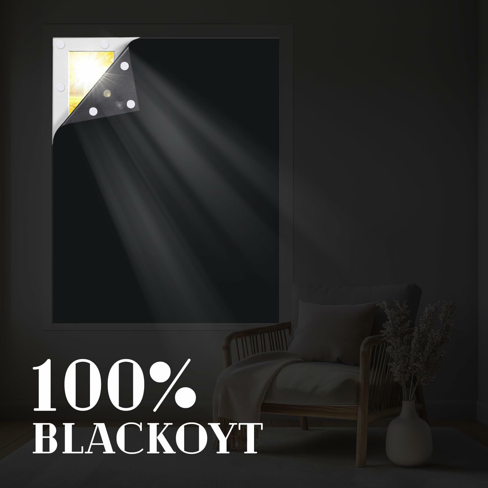 Jilron Blackout Curtain Beige 55x40in Portable Light Blocking 1 Pc