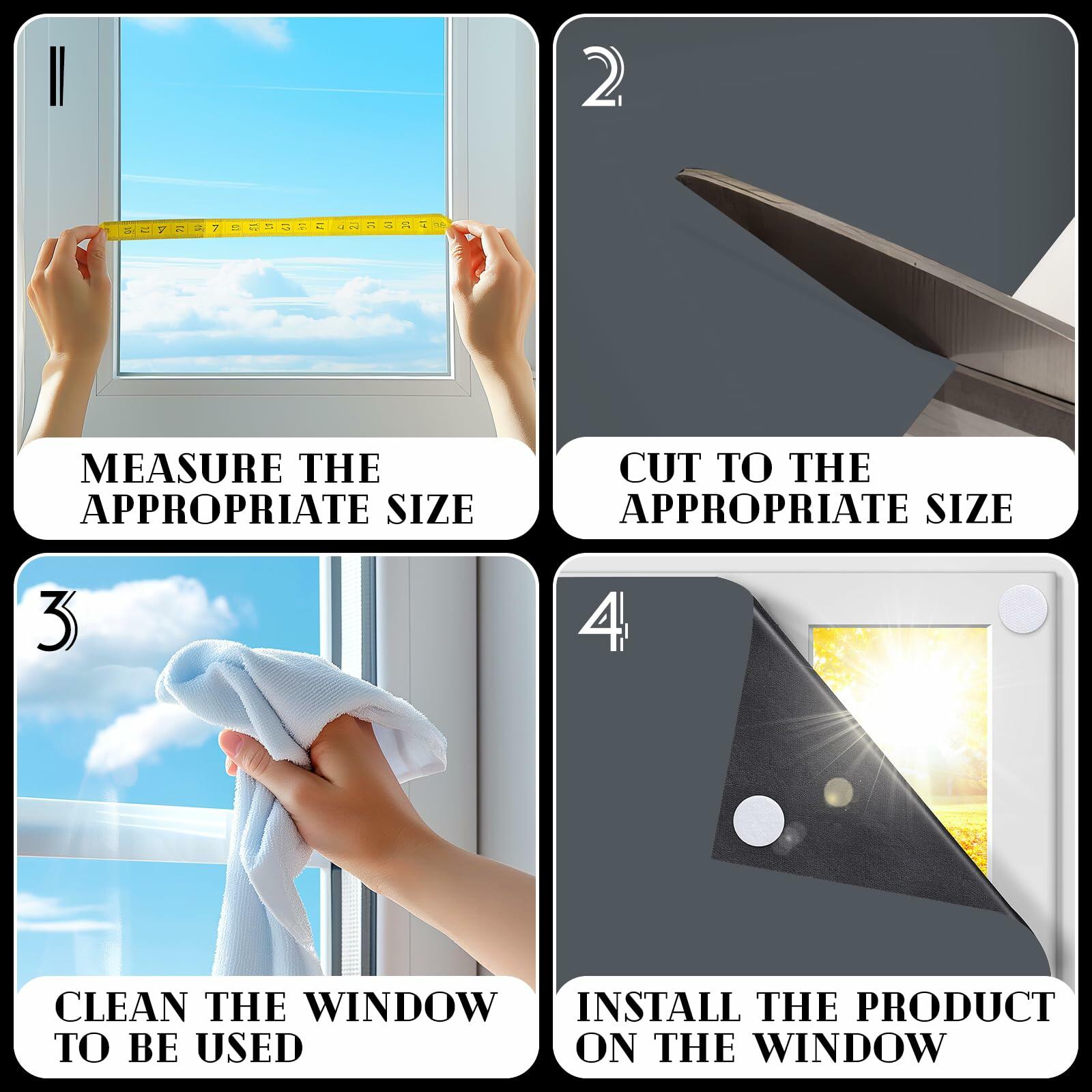 Jilron Blackout Curtain Beige 55x40in Portable Light Blocking 1 Pc