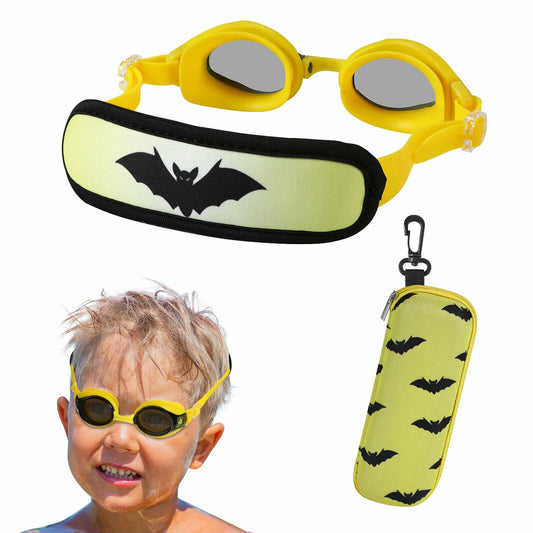 RUIGAO Kids Swim Goggles Yellow Bat Toddler 3-6 Years Size