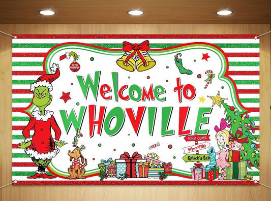 Sunwer Xmas Photo Booth Backdrop Green Christmas Winter Holiday 7x5ft White-A