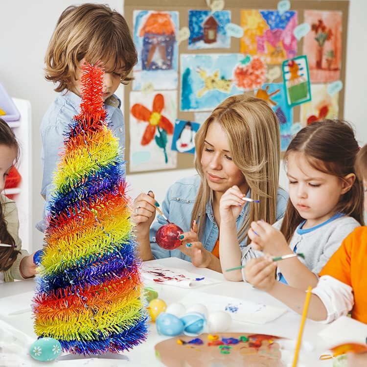 [Like_new] 5FT Pop Up Christmas Tree LED Lights Tree Topper Collapsible Snowflakes