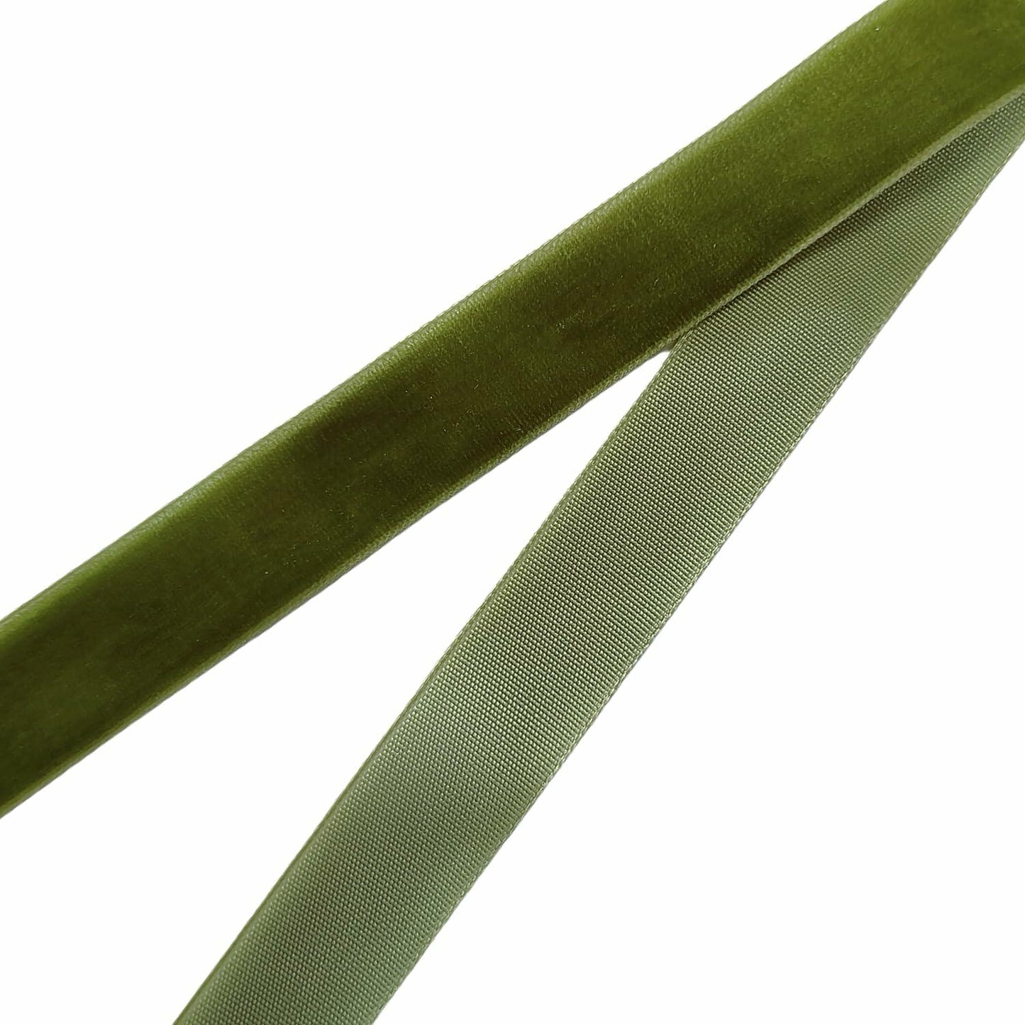 Abbaoww Moss Velvet Ribbon 5/8 Inch 10 Yards Green for Gift Wrapping DIY