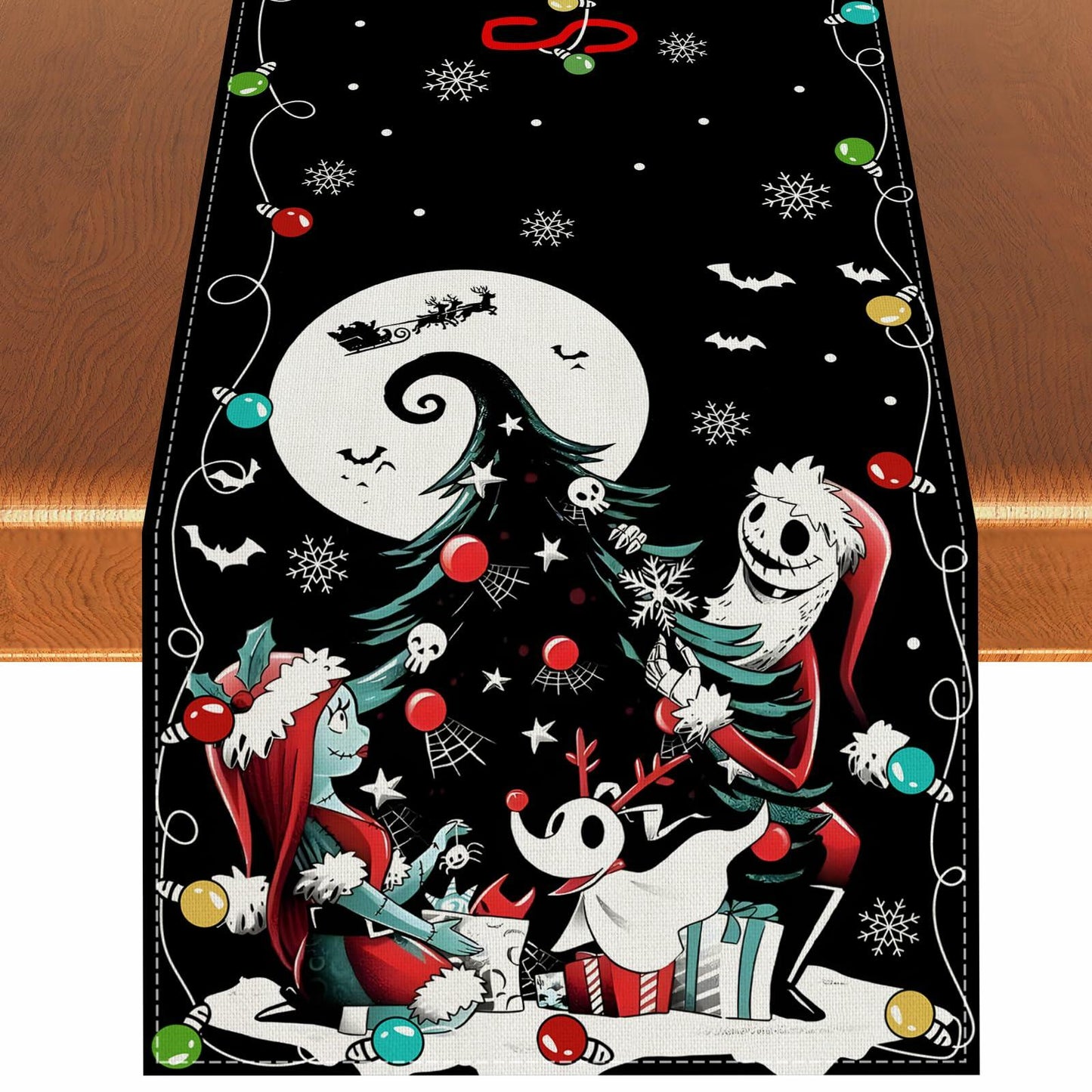 Christmas Table Runner Merry Christmas Winter Xmas Decorations 13x72 Inch