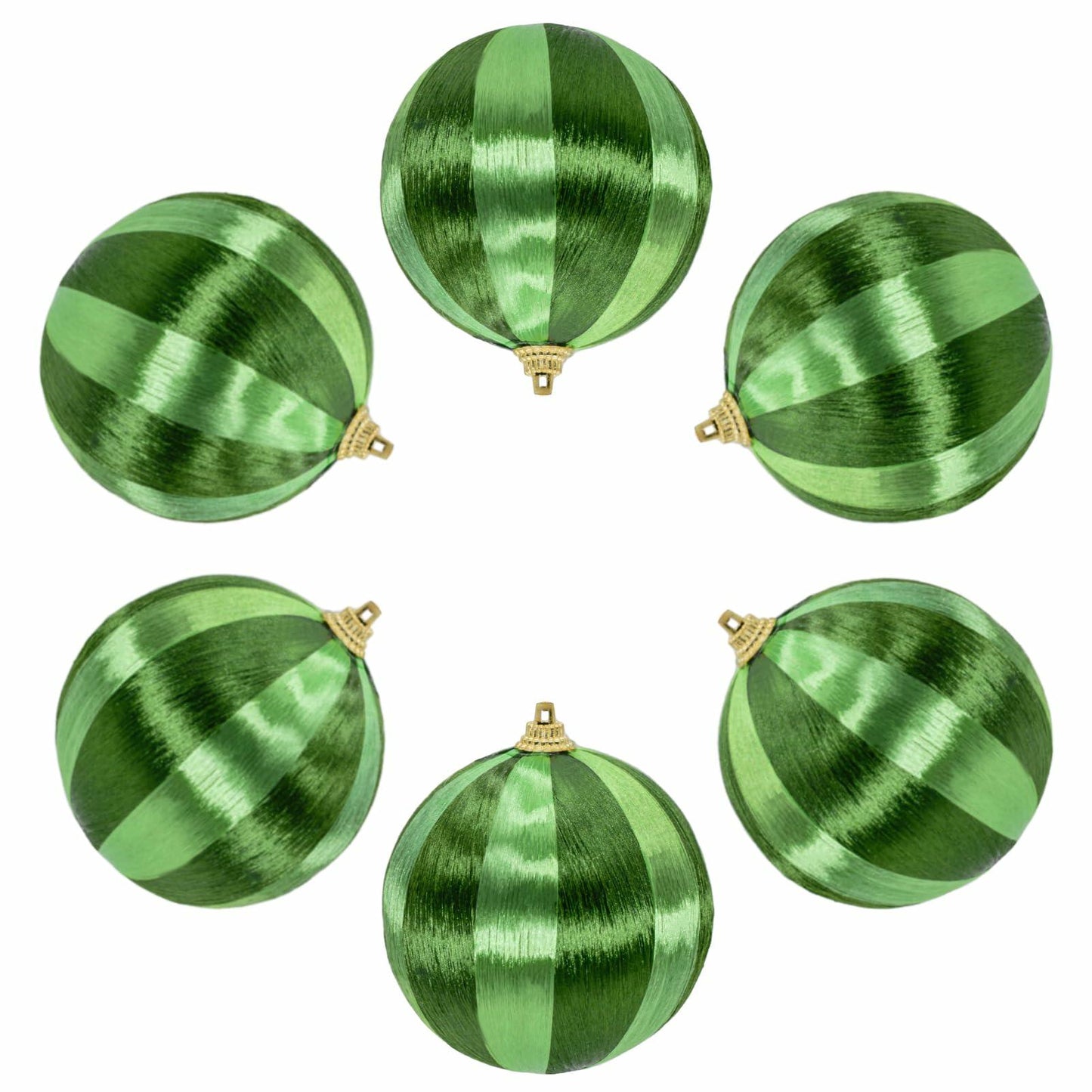 12 Pcs Christmas Thread Wrapped Balls Ornaments 2.4 Inch Hanging Decor