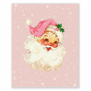 APJYM Pink Christmas Wall Art Merry Christmas Tree Santa 8x10 Inch