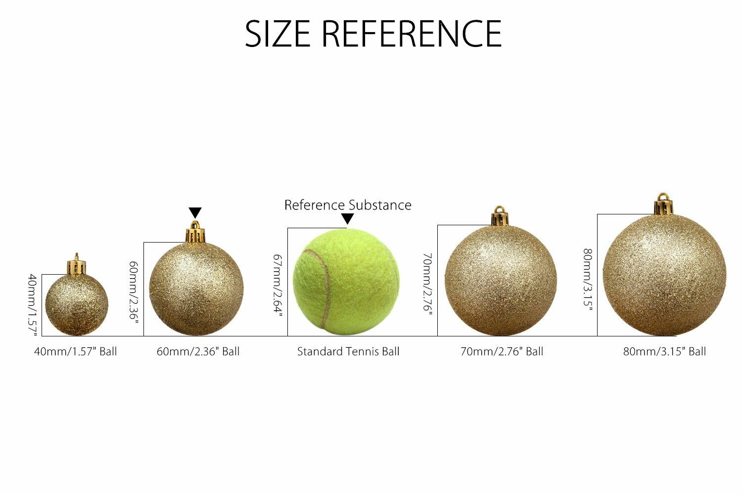 Sea Team 60mm Champagne Shatterproof Christmas Ball Ornaments Set 24 Count