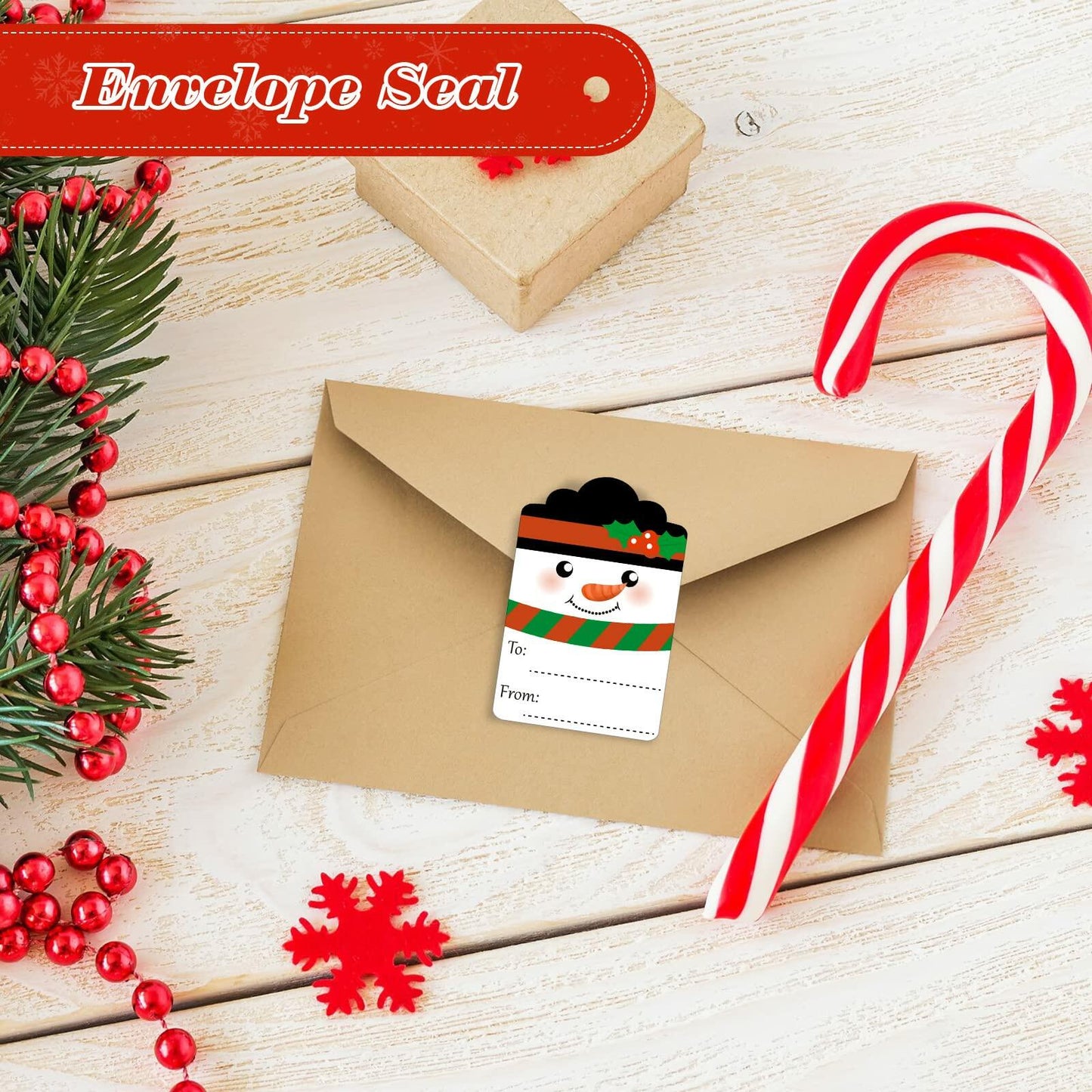 800 Pcs Christmas Gift Tag Stickers Self Adhesive Xmas Labels Cute Style