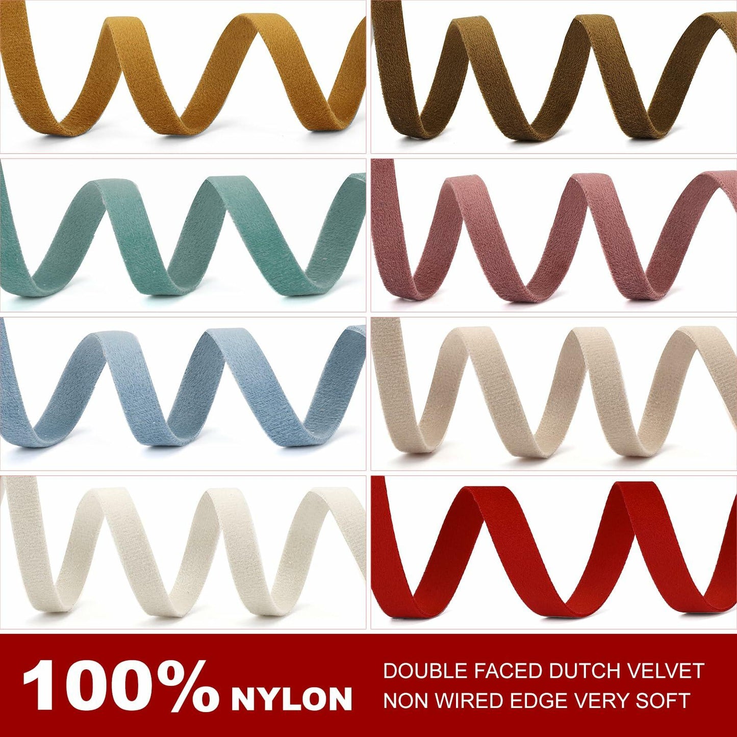 Ewaymado Terracotta Velvet Ribbon Double Faced 1.5" x 20yd