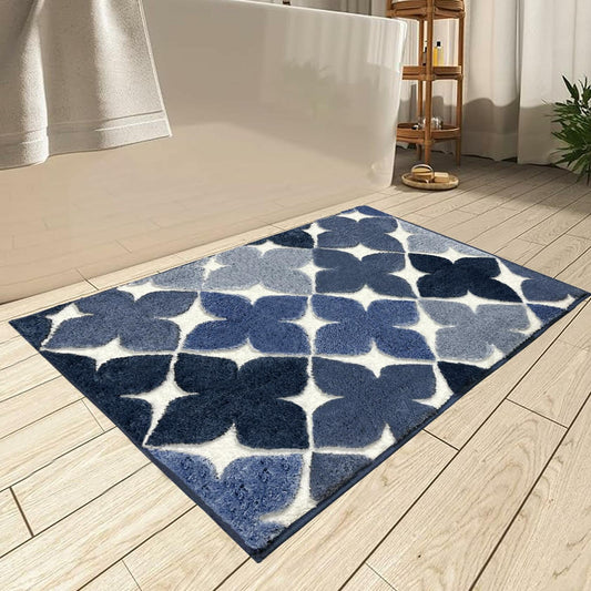 Planially Bathroom Rugs Non-Slip Soft Shaggy Bath Mat 20x32 Blue