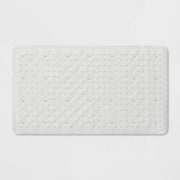 Threshold Rubber Bath Mat 28x16 Honeycomb Non-Slip White