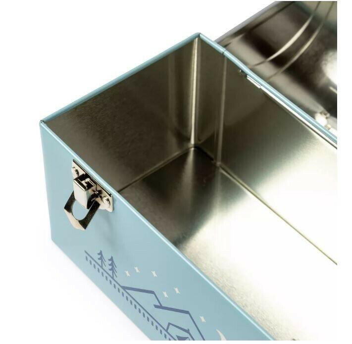 Target Bullseye's Playground Summer Camp Lunch Box Blue 7.5"x5" Tinplate