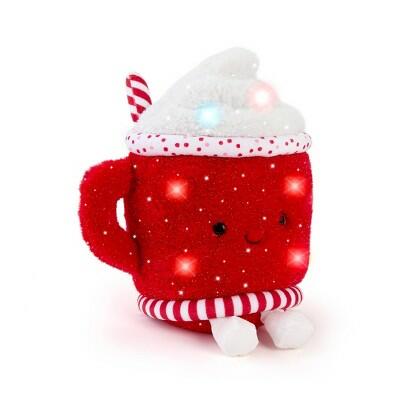FAO Schwarz Glow Brights Hot Cocoa Plush 10" LED Sound Feature