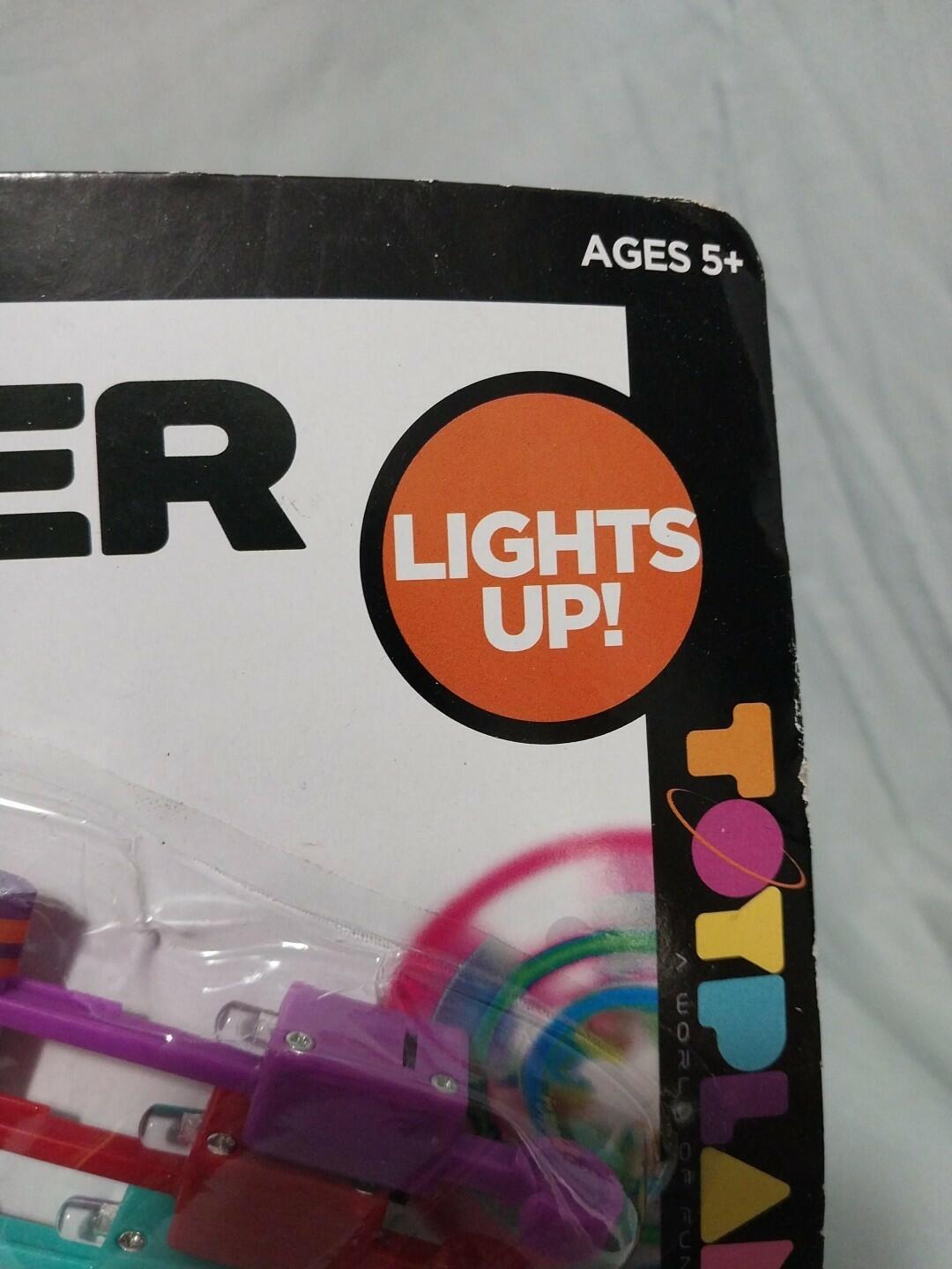 Big Time Toys LED Flyer Flying Toy 2 Launchers Battery Included Plastic