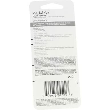 Almay Liquid Eyeliner Black Noir 0.1 oz Ophthalmologist Tested Smudgeproof
