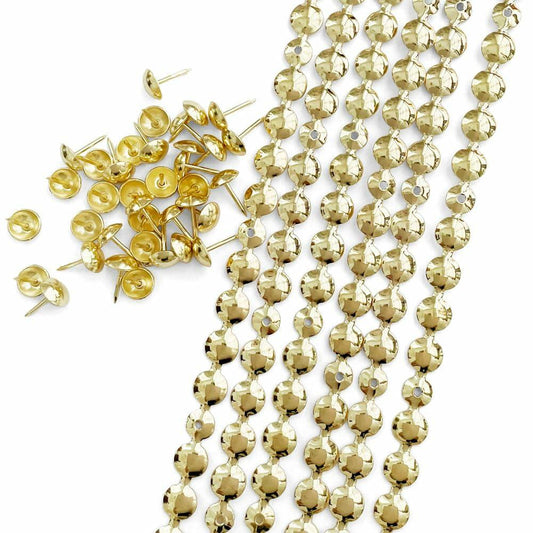 Let's Decorate Golden Plated Decorative Nail Strips 11mm 10 Meters