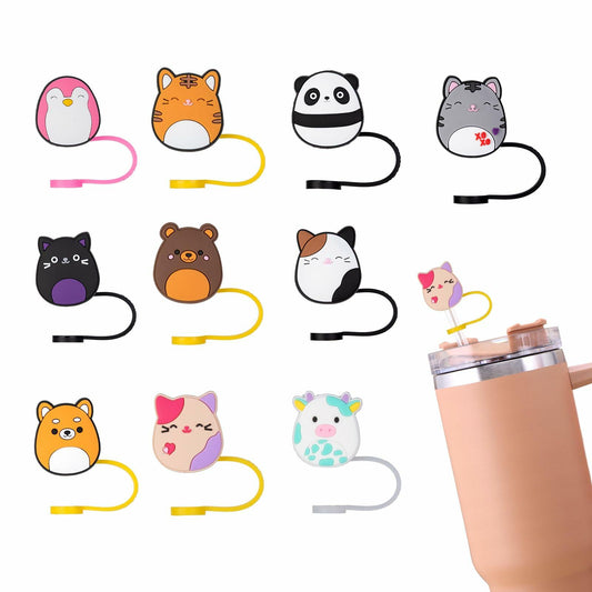 JSMIECO 10Pcs 9-10mm Waterproof Straw Covers for Stanley 30/40oz Cups