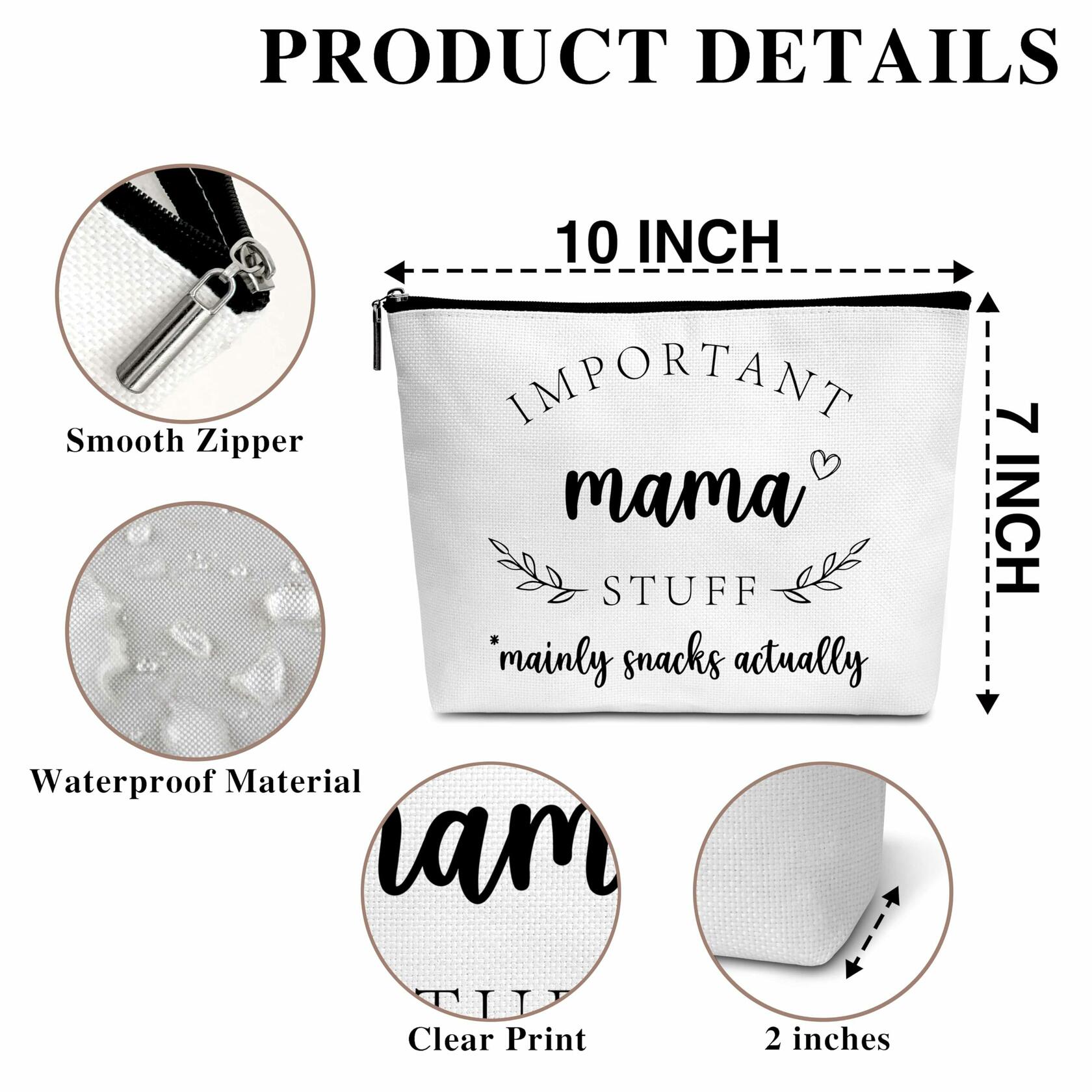 Cazhes Large Capacity Makeup Cosmetic Bag for Women Mom Gifts C10