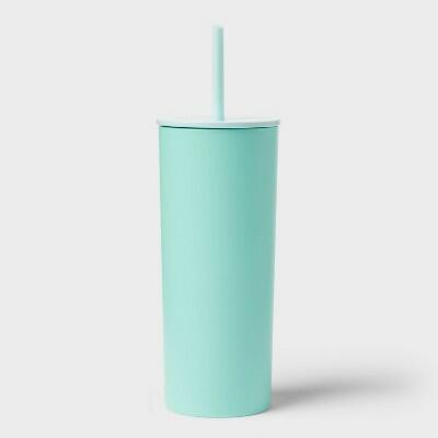 Sun Squad 26oz Tumbler with Straw Mint Green