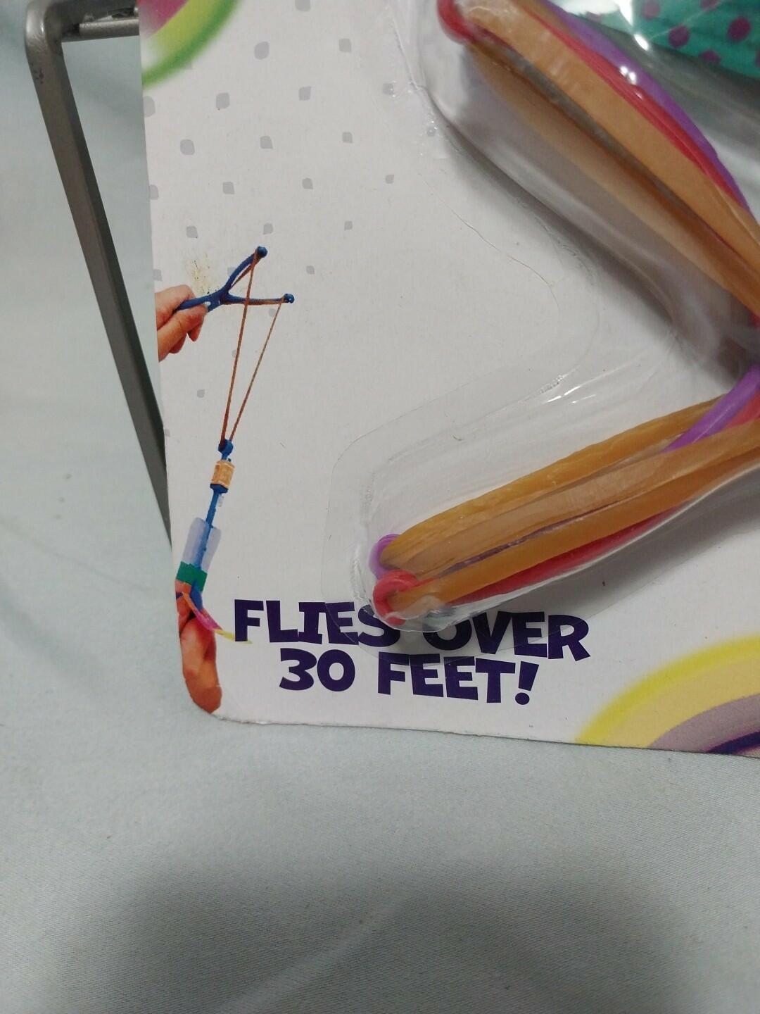 Big Time Toys LED Flyer Flying Toy 2 Launchers Battery Included Plastic