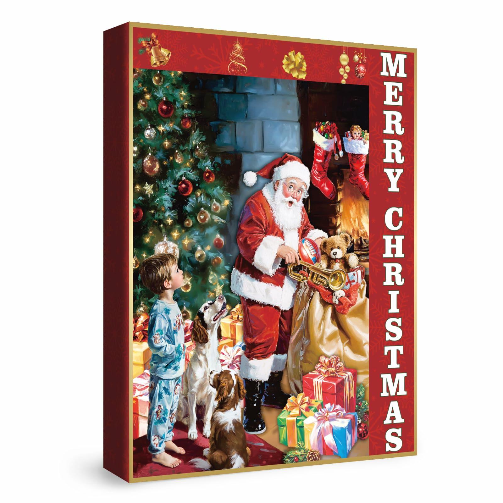Christmas Eve Secret Painting 1000pc Adult Jigsaw Puzzle Winter Art Santa