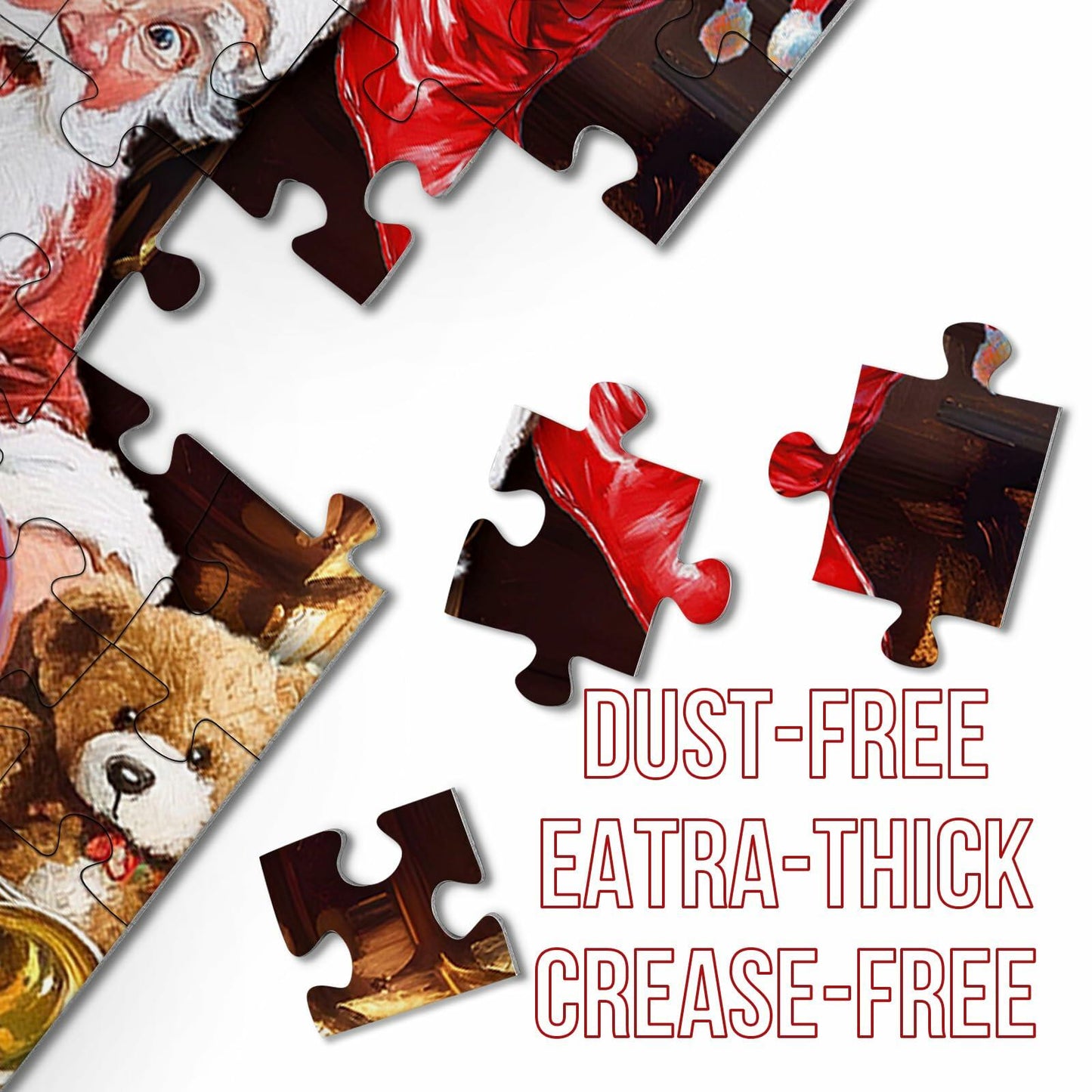 Christmas Eve Secret Painting 1000pc Adult Jigsaw Puzzle Winter Art Santa