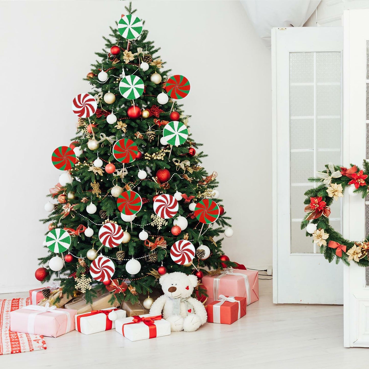 MiniInflat 37 Pc Foam Circles Set 4 Inch Craft Discs for DIY Xmas Decor