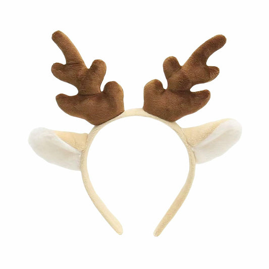 ZEYER Christmas Antlers Headband Brown Deer Ears Women 1PCS