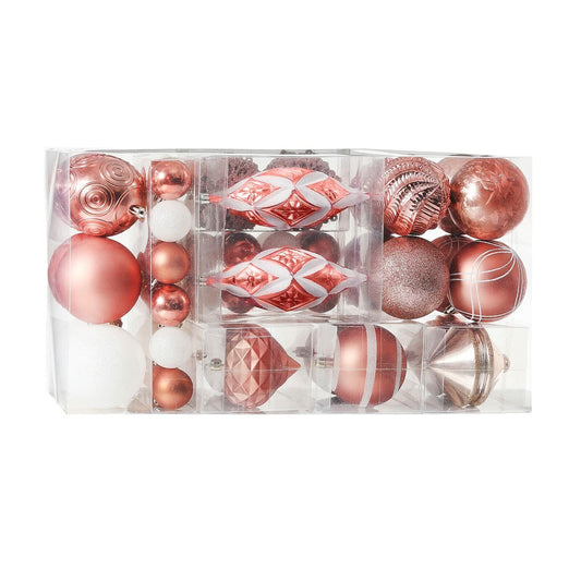 XmasExp Shatterproof Christmas Hanging Balls Red 102pcs Tree Ornaments