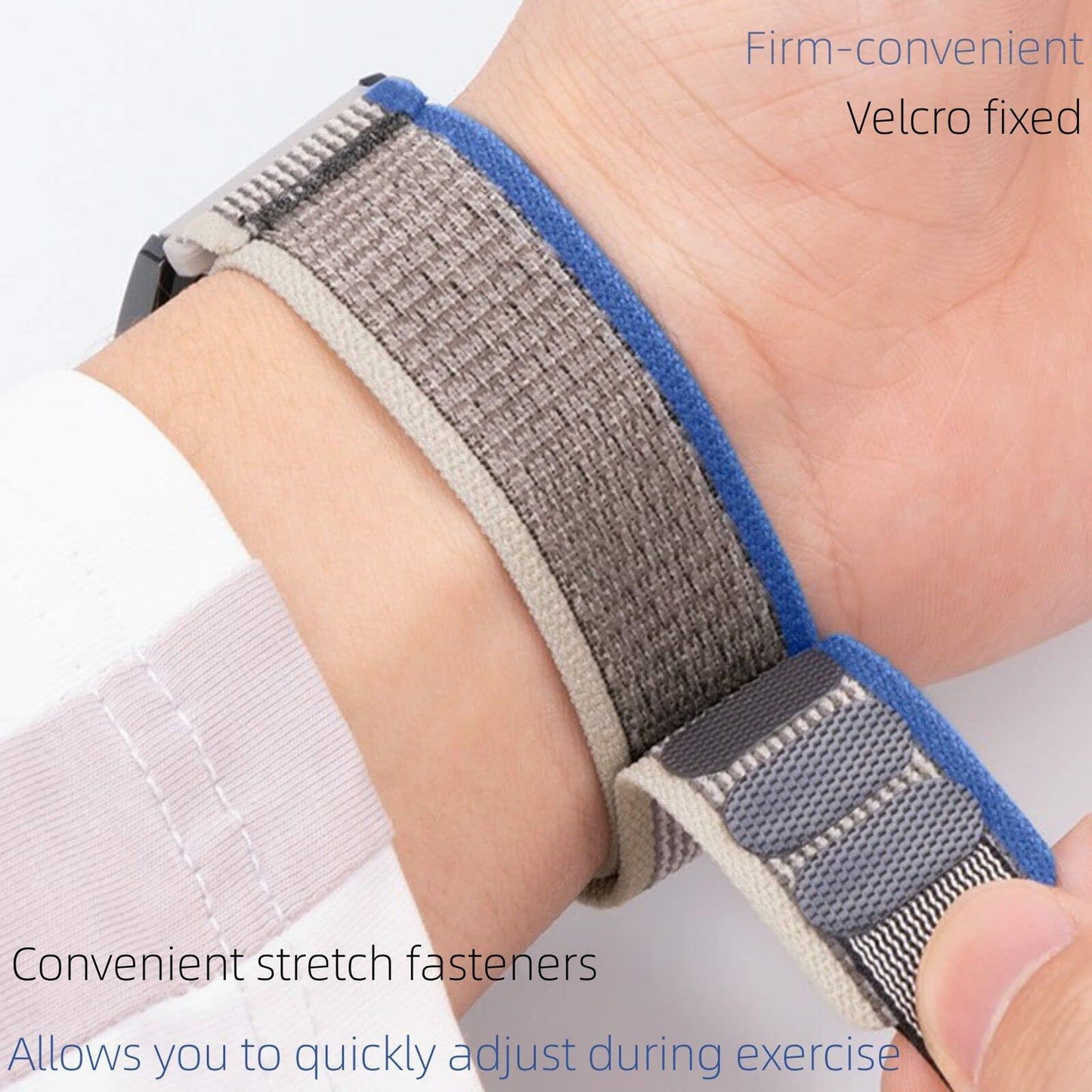 ALSMGGBPAF Quick Release Trail Loop Watch Bands 22mm Adjustable Black