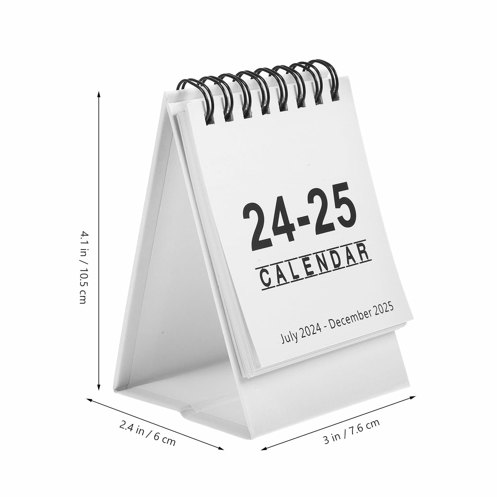 Light House Mini Desk Calendar 2024-2025 White July 2024-Dec 2025