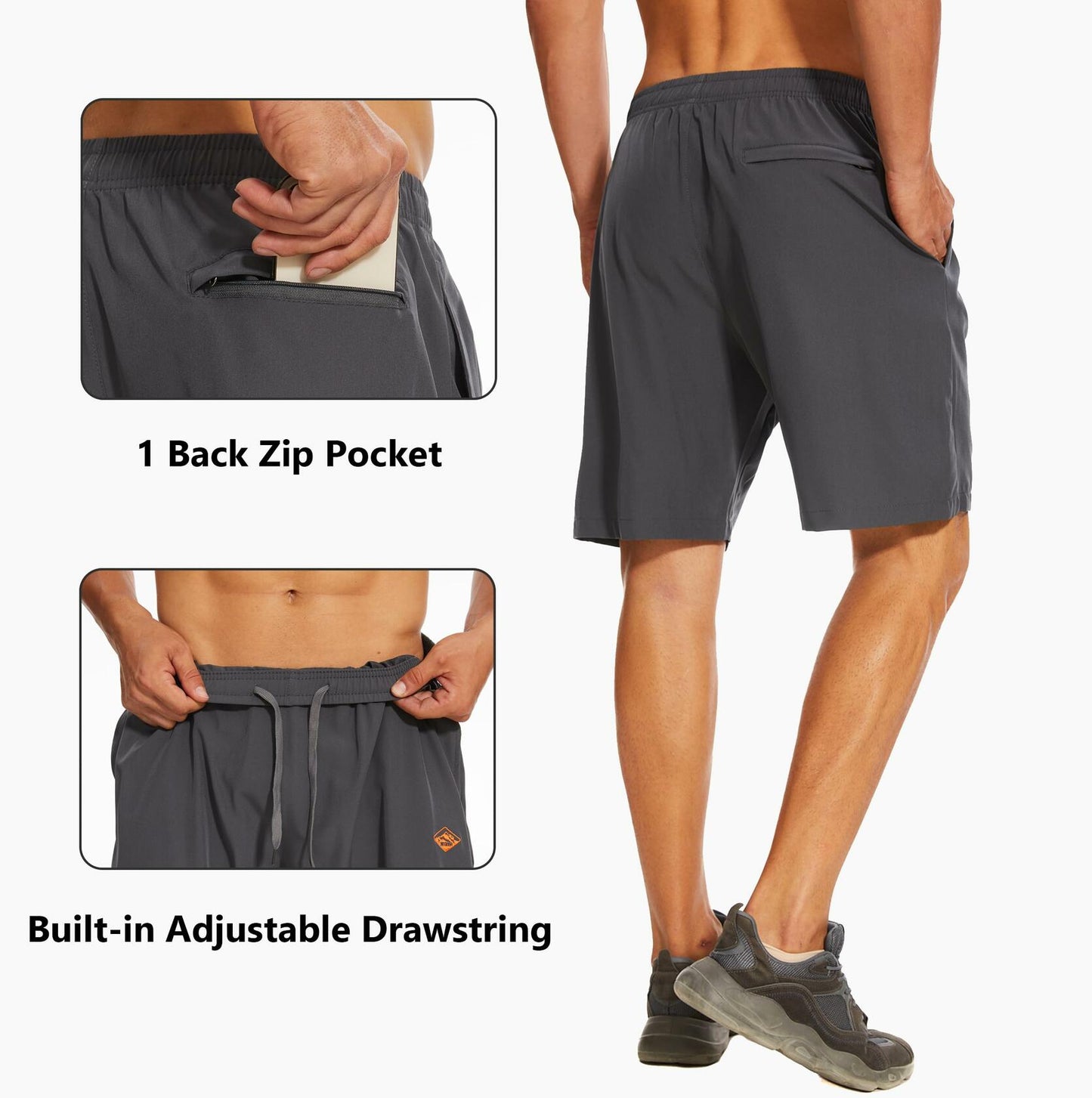 Vcansion Men's Outdoor Hiking Quick Dry Shorts Pea Green Size 4XL 39-40