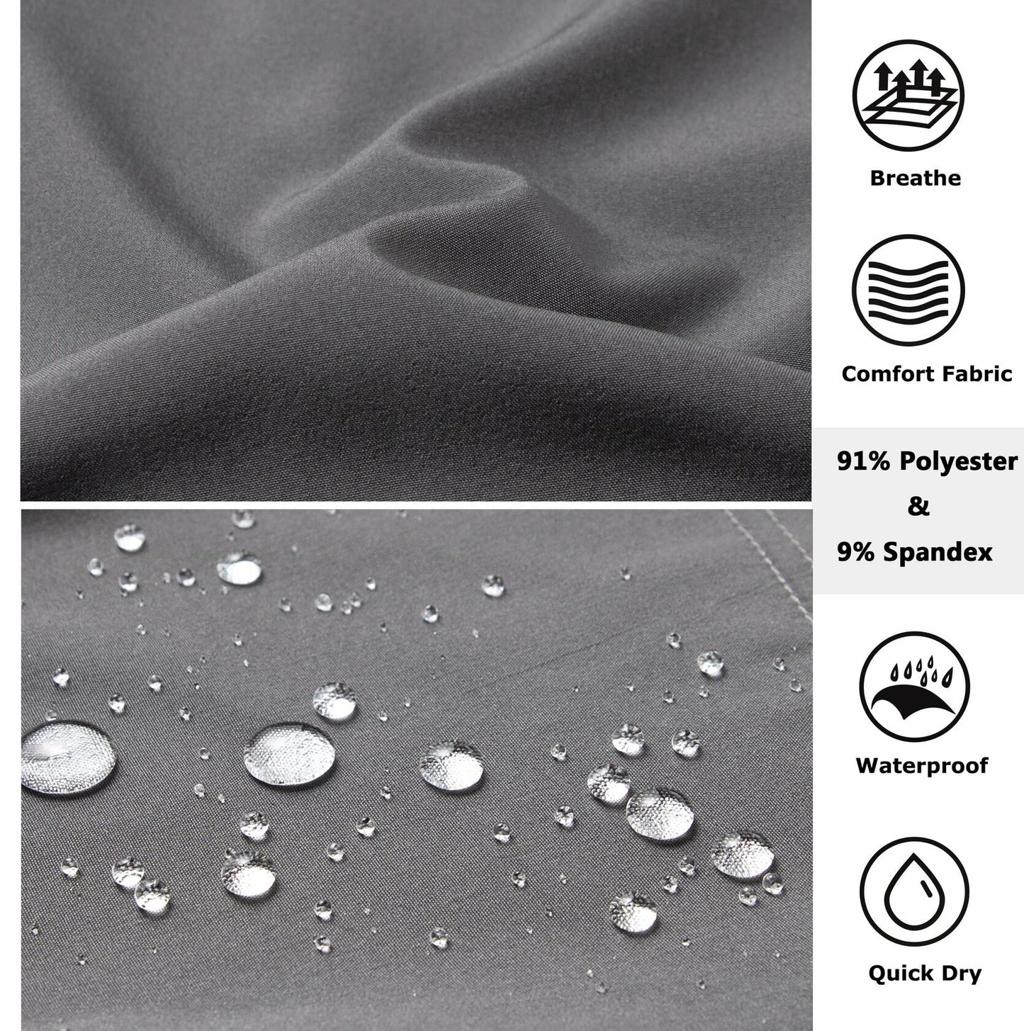 Vcansion Men's Outdoor Hiking Quick Dry Shorts Pea Green Size 4XL 39-40