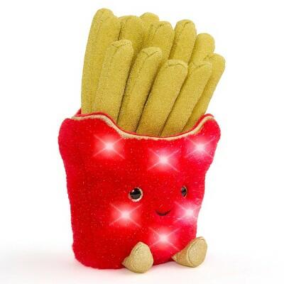 FAO Schwarz 11" Glow Brights Plush LED Sound French Fries Stuffed Toy