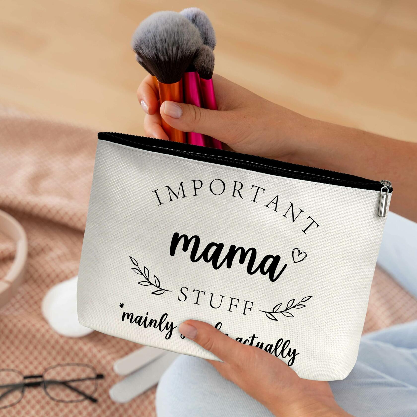 Cazhes Large Capacity Makeup Cosmetic Bag for Women Mom Gifts C10