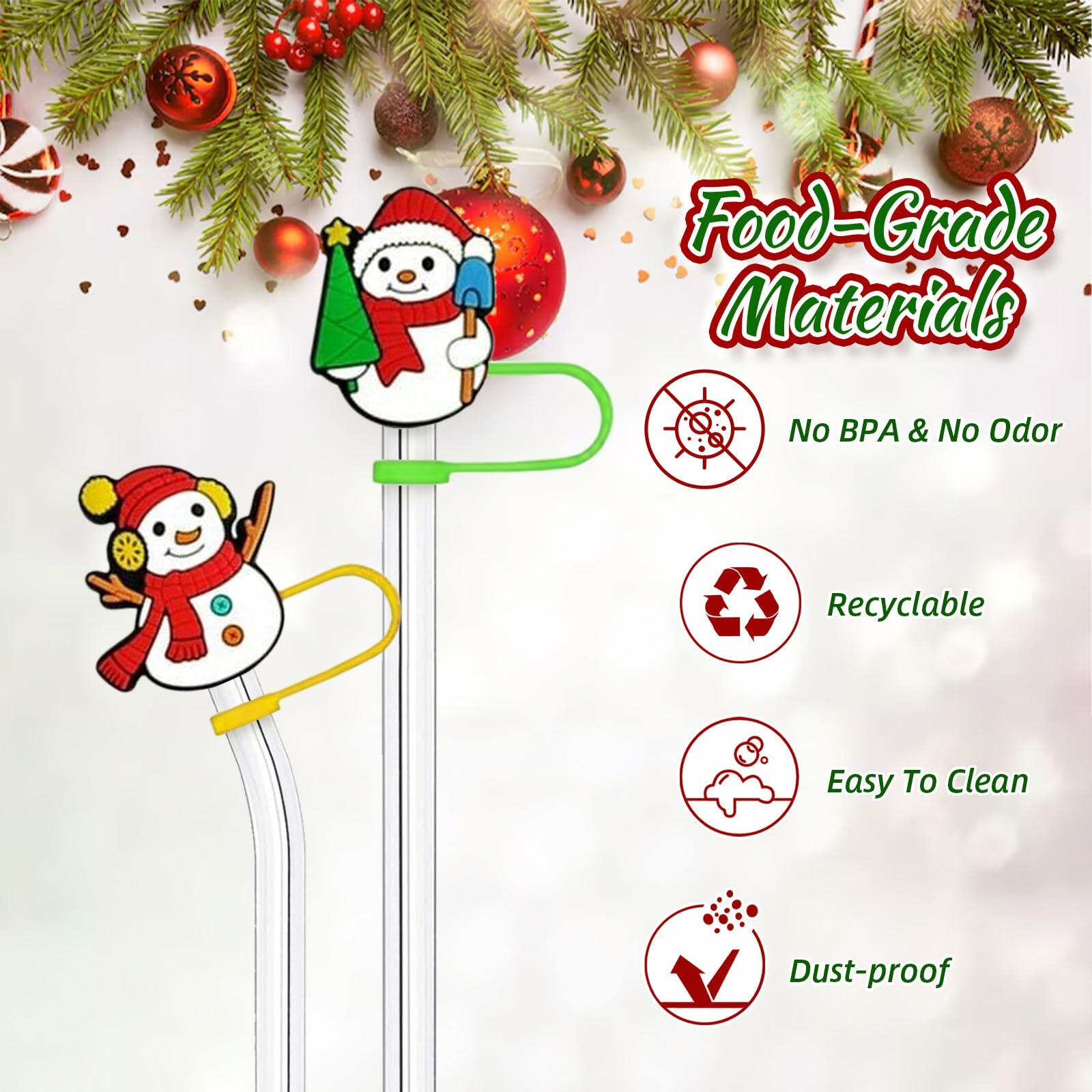 16 PCS Thanksgiving Silicone Straw Caps for Stanley Cup 10mm Design 4