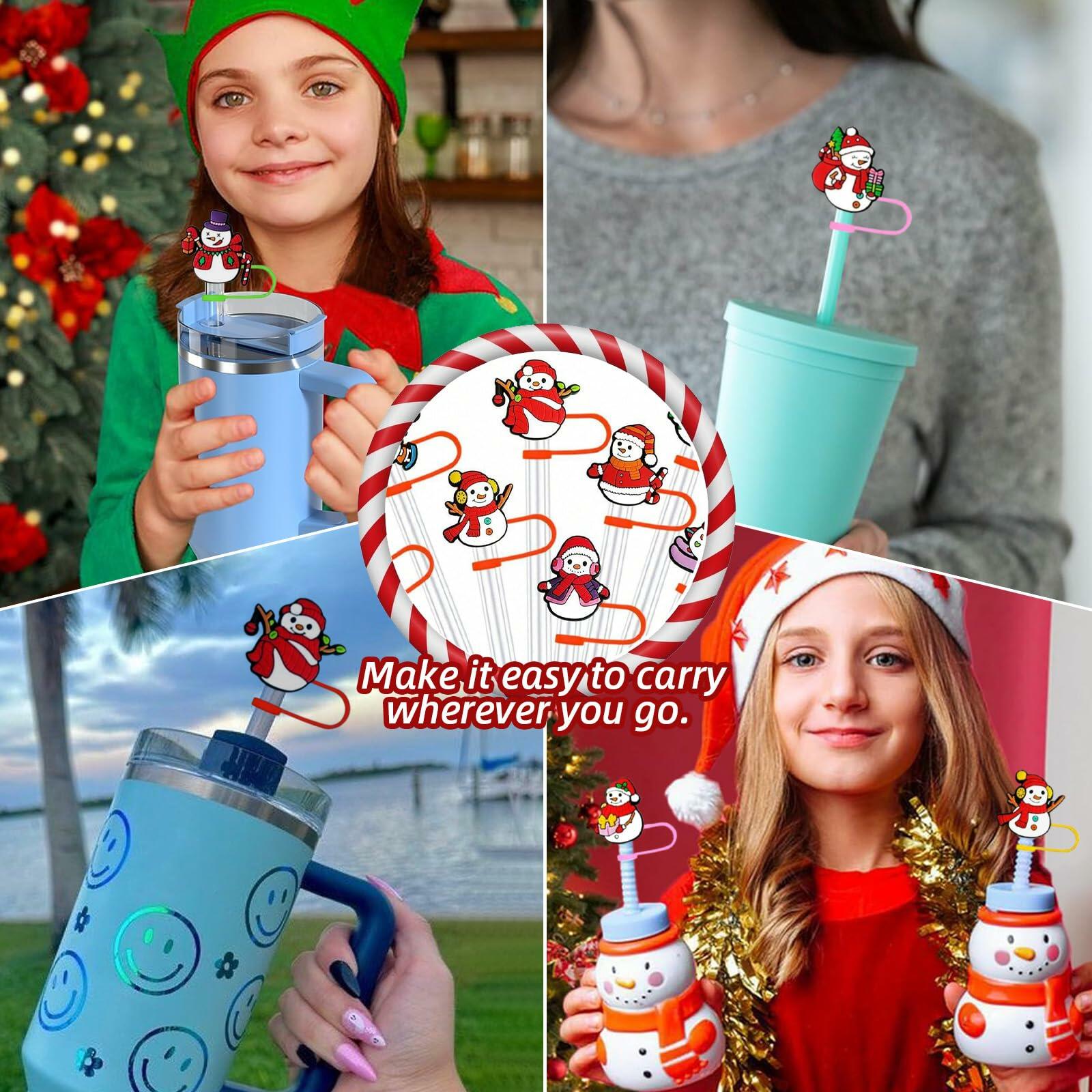 16 PCS Thanksgiving Silicone Straw Caps for Stanley Cup 10mm Design 4