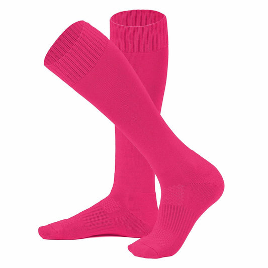 Zando Youth Athletic Multi-Sport Knee High Socks Pure Rose Red Size M 8-12