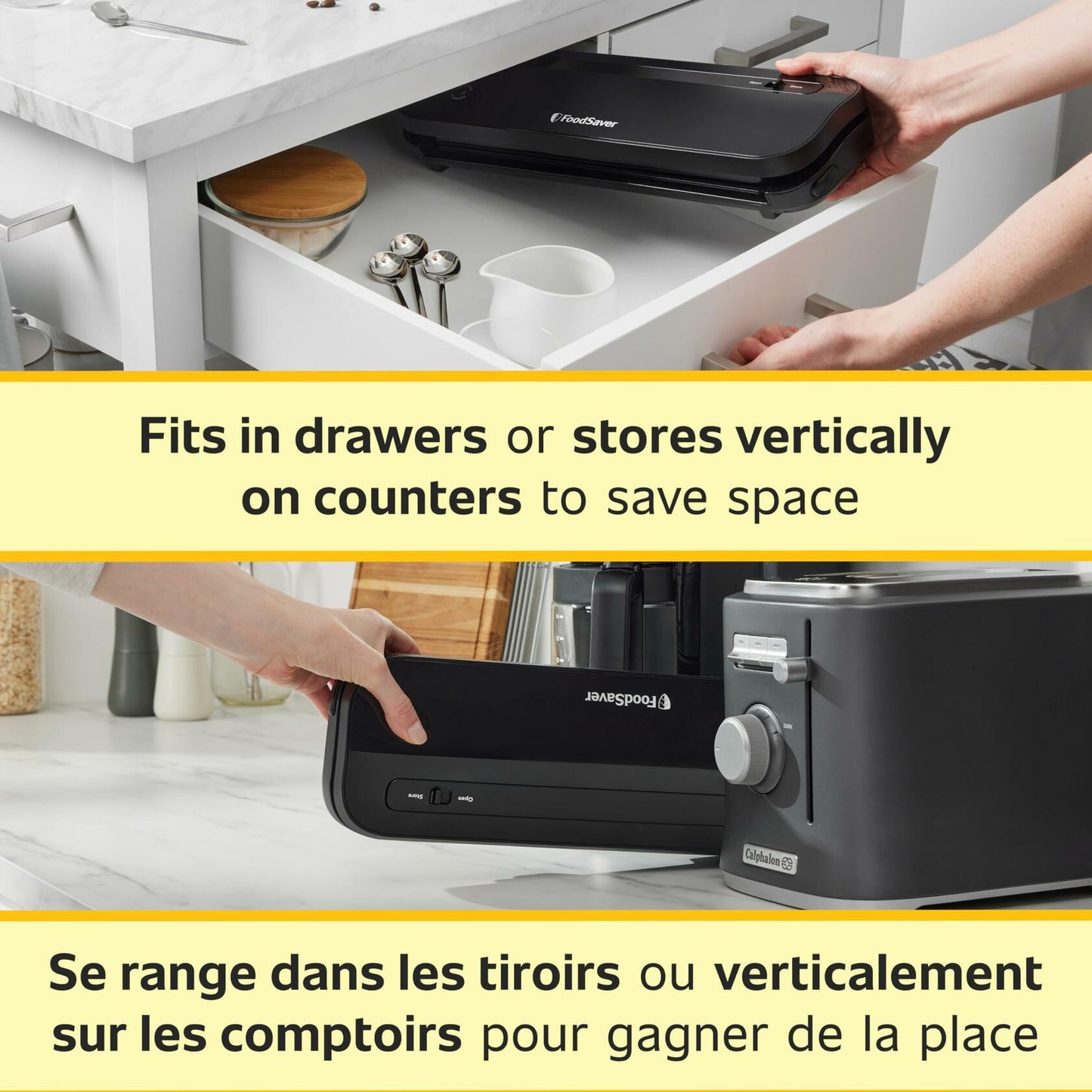 [Like_new] FoodSaver 110878 Compact Vacuum Sealer Black Plastic Metal 120V