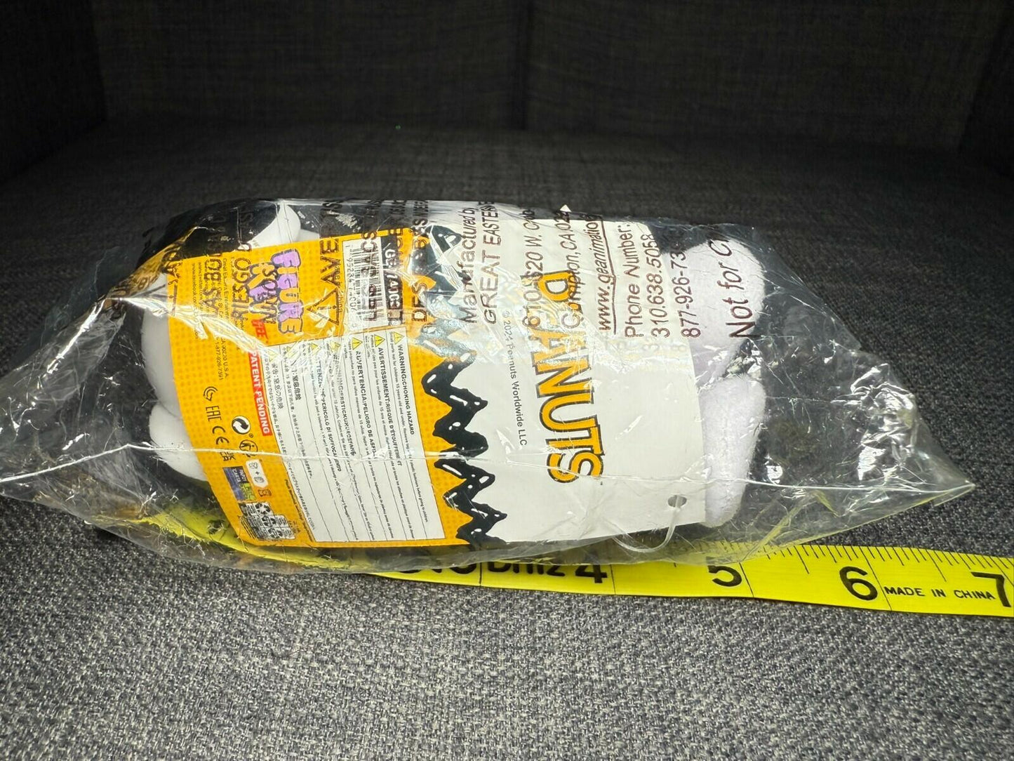 United Feature Syndicate Snoopy Vinyl Head Moveable Plush Figure White Peanuts