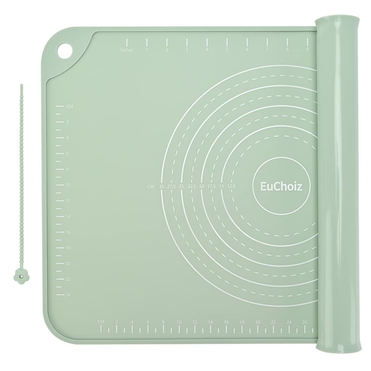 [Like_new] EuChoiz Silicone Pastry Mat 24x16 Extra Thick Non Stick Baking Mat Green