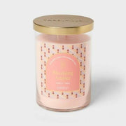 Threshold 21.5oz Glass Jar Candle with Lid Blushing Amber Pink 1 Pack