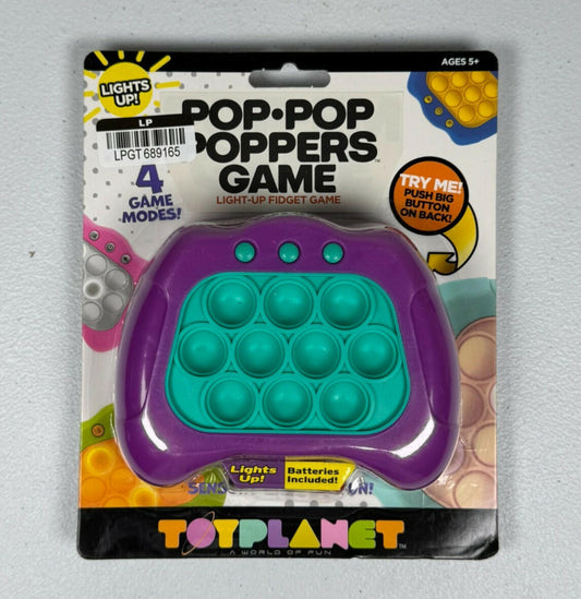 Toy Plane Pop It Light-Up Sensory Fidget Game Blue Green