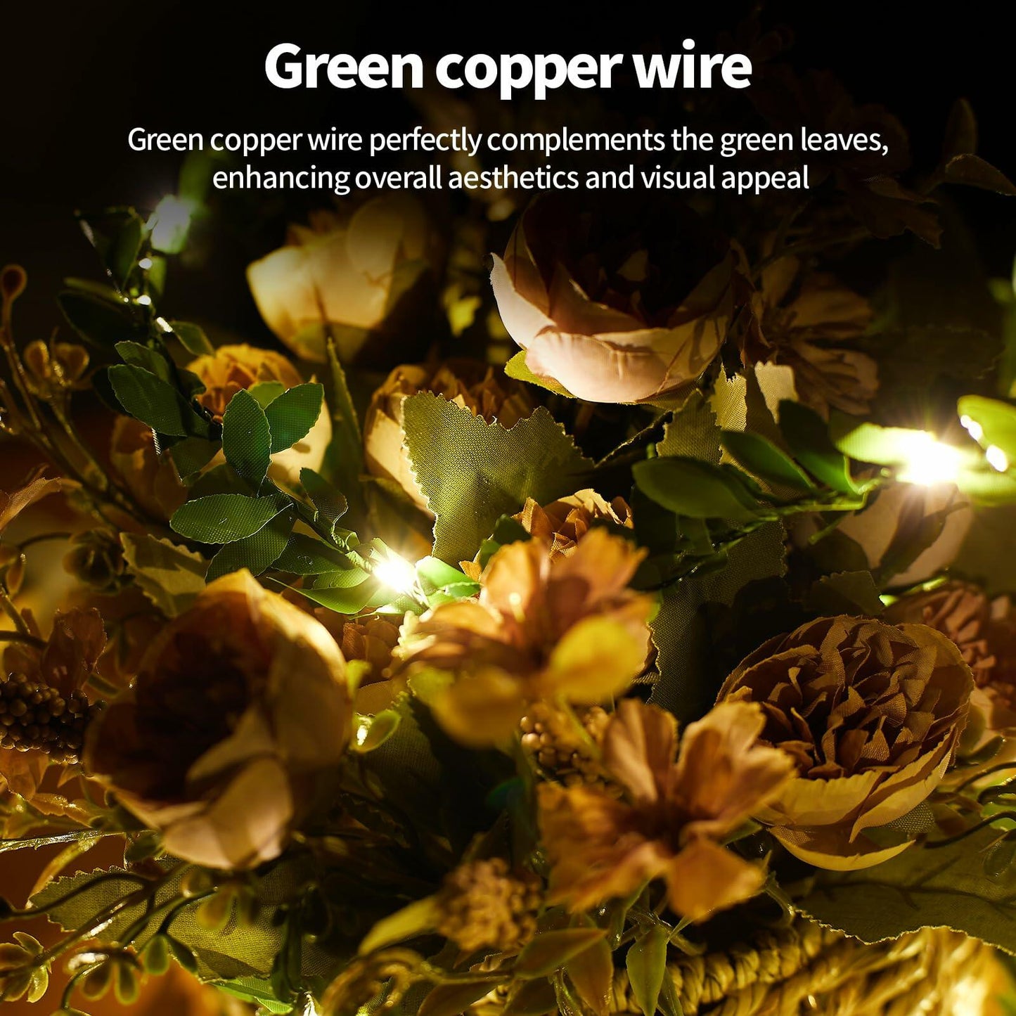 Ariceleo USB Fairy String Lights 50 LED 16.4ft 2 Pack Warm White Remote Timer