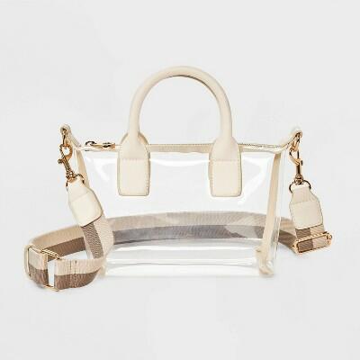 [Like_new] Foundational Mini Tote Handbag - Universal Thread™ Cream/Clear