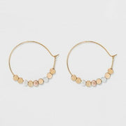 Universal Thread™ Brass Beads Hoop Earrings Gold